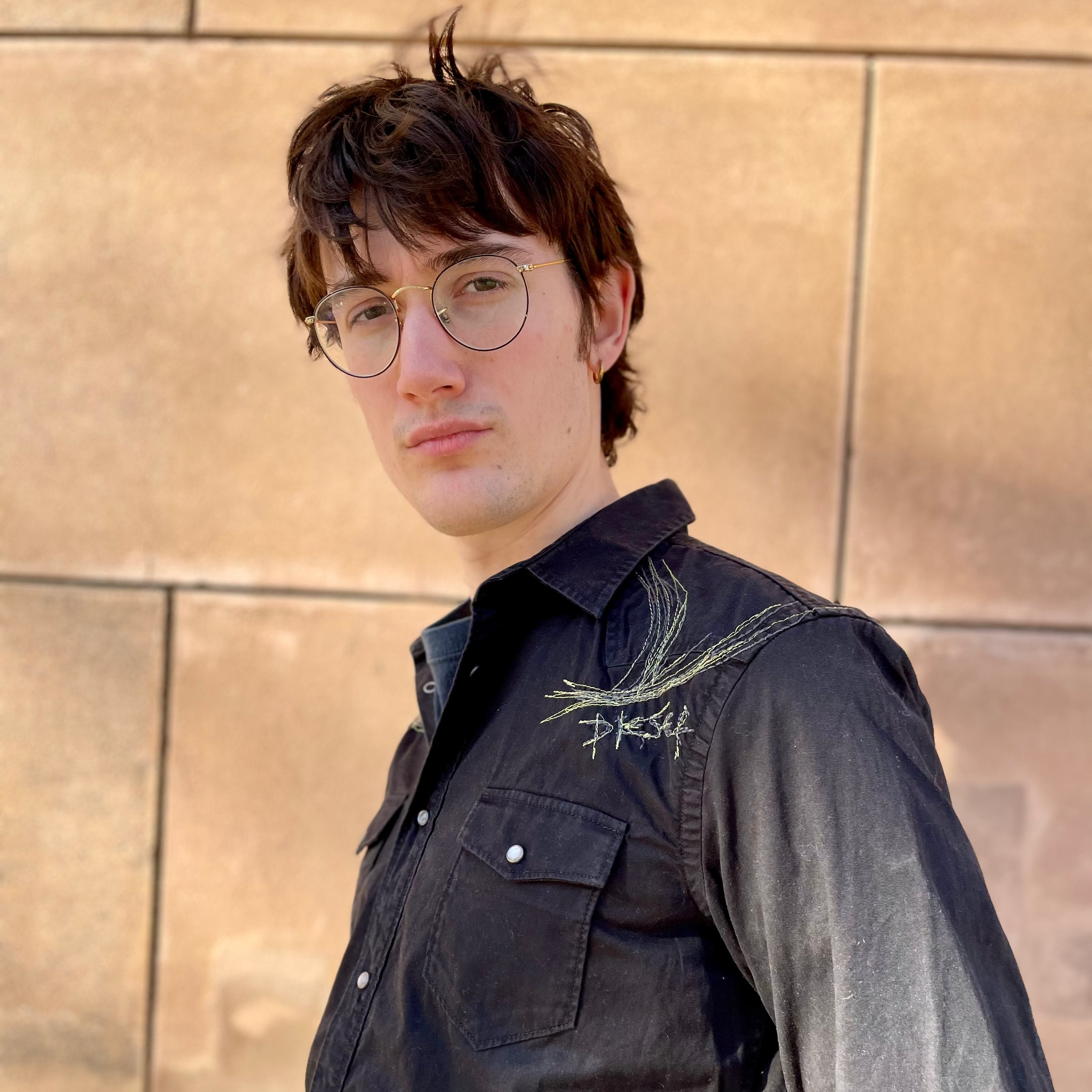 Portayal x 12oz Vintage Upcycled embroidered Diesel Shirt