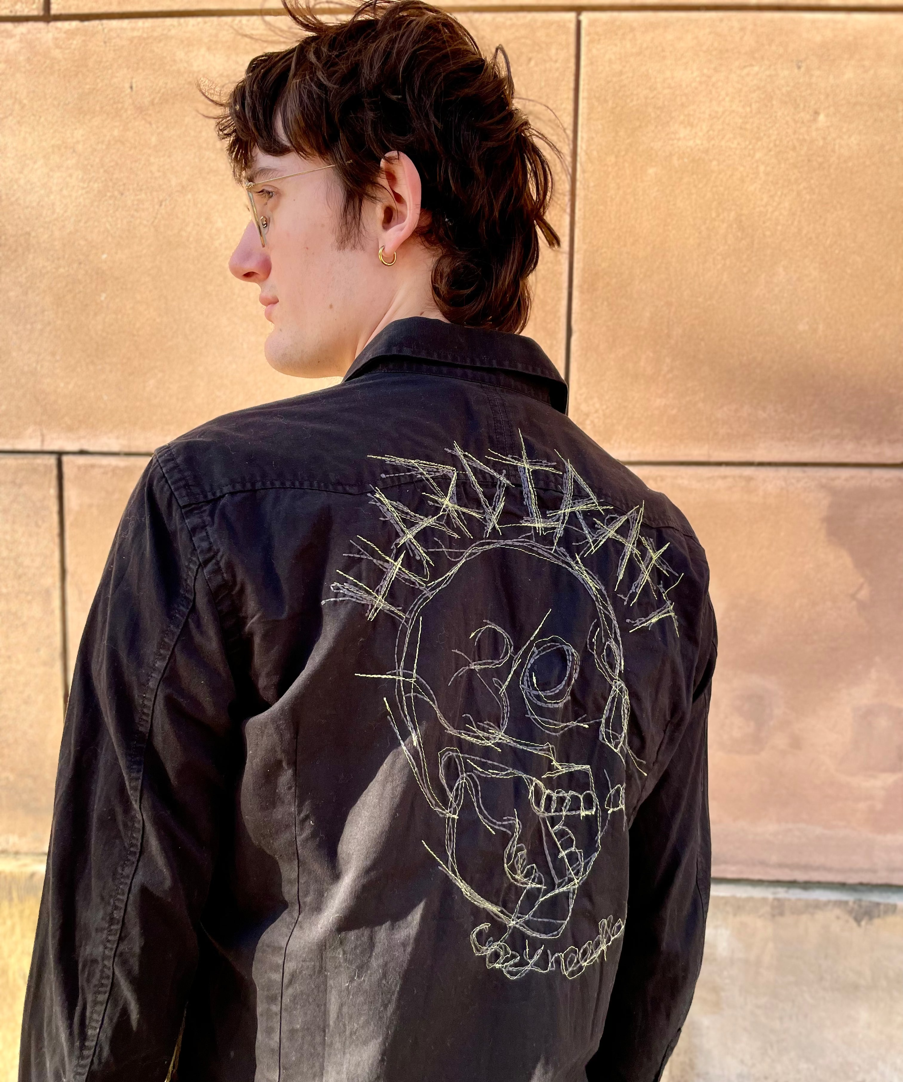 Portayal x 12oz Vintage Upcycled embroidered Diesel Shirt