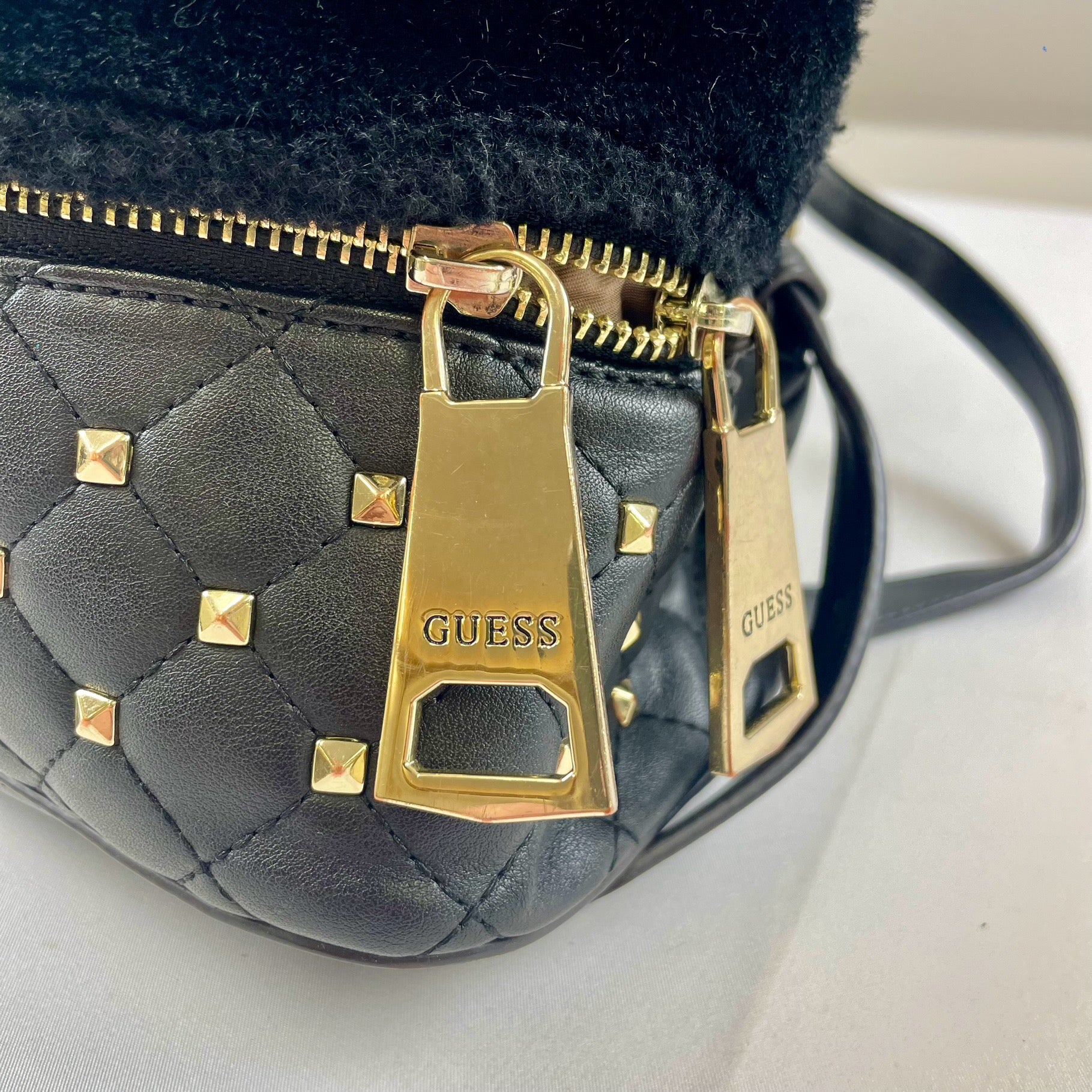 Vintage Faux Fur Guess Backpack