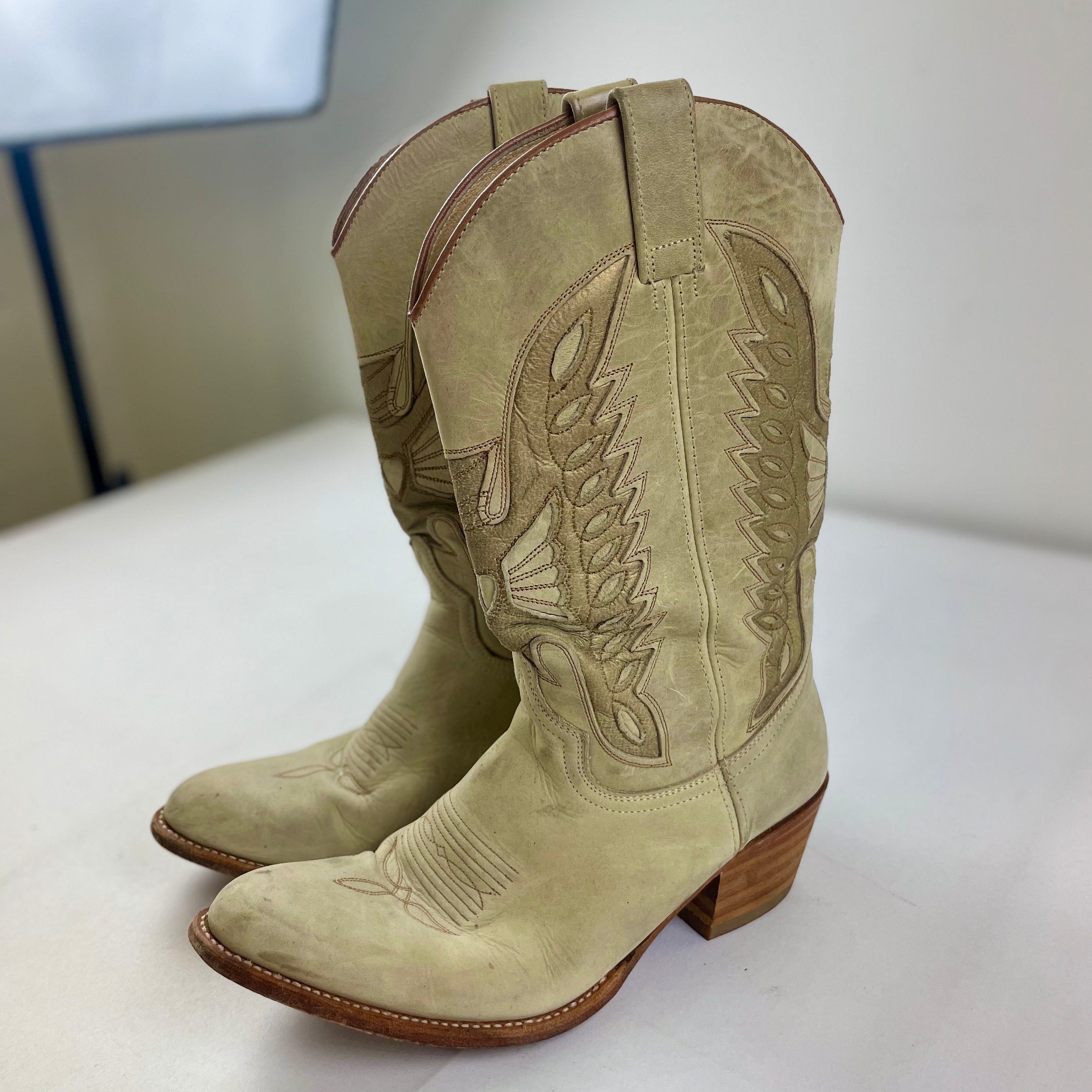Vintage Sendra Suede Cowboy Boots