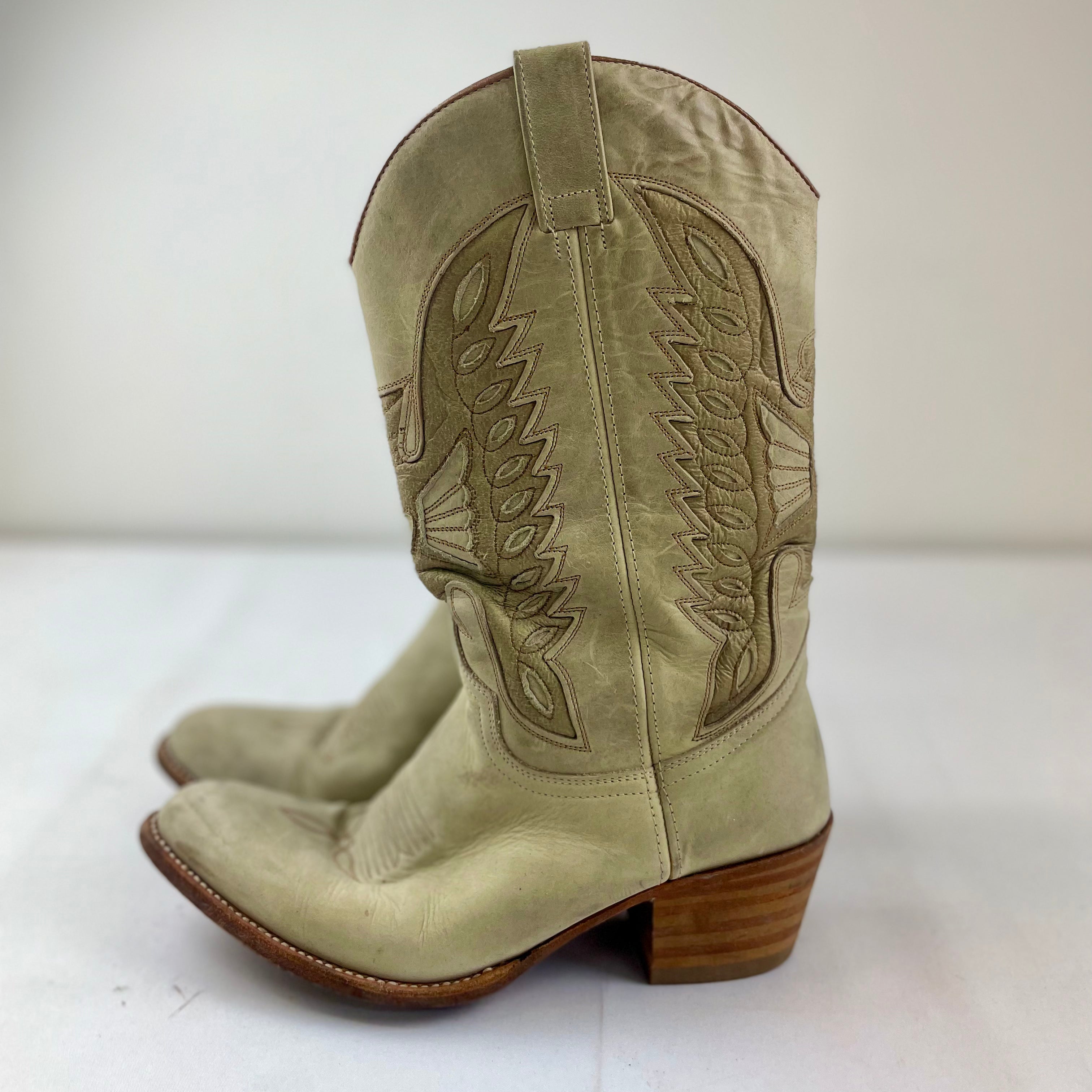 Vintage Sendra Suede Cowboy Boots