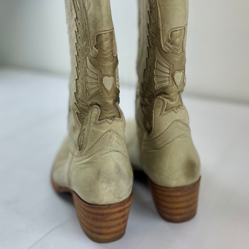 Vintage Sendra Suede Cowboy Boots
