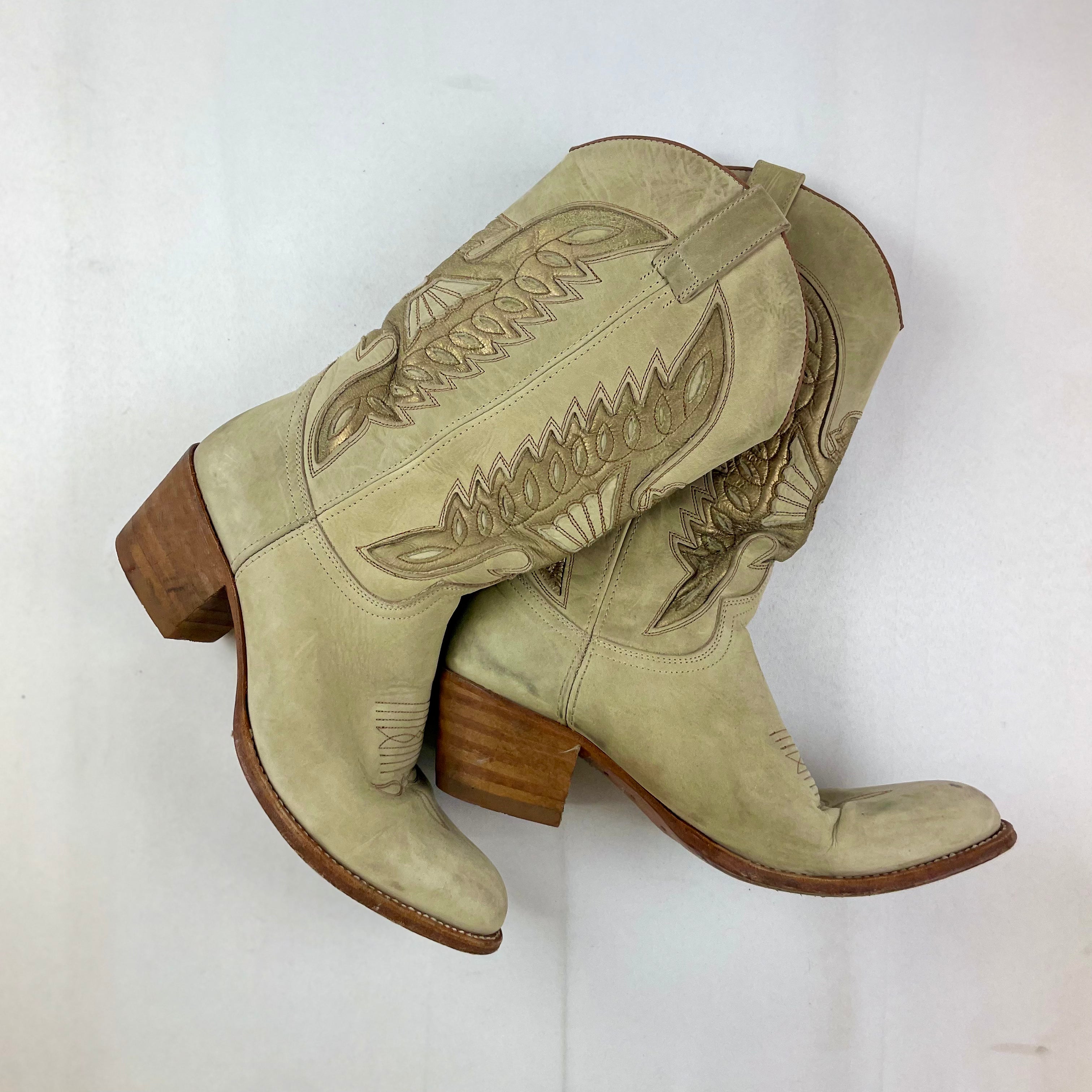 Vintage Sendra Suede Cowboy Boots