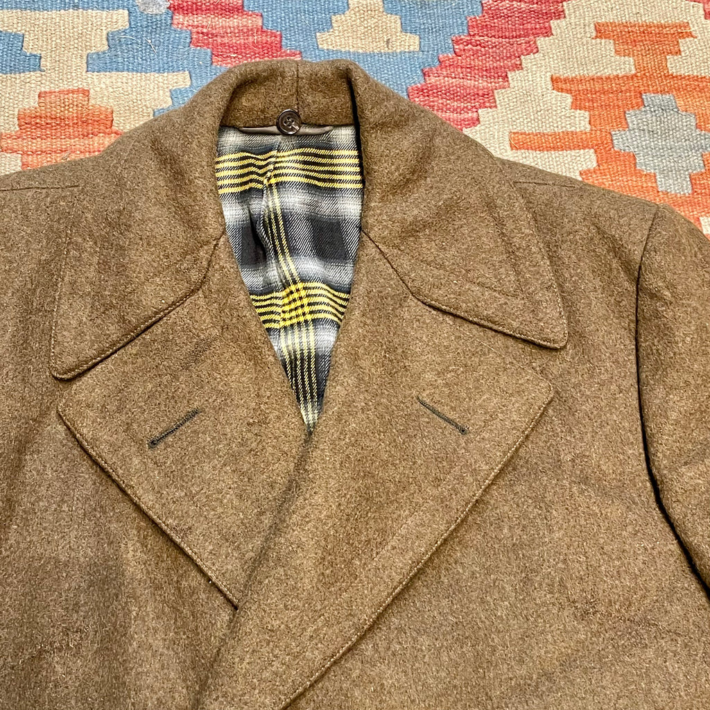 Vintage 1940's Melton Wool Overcoat