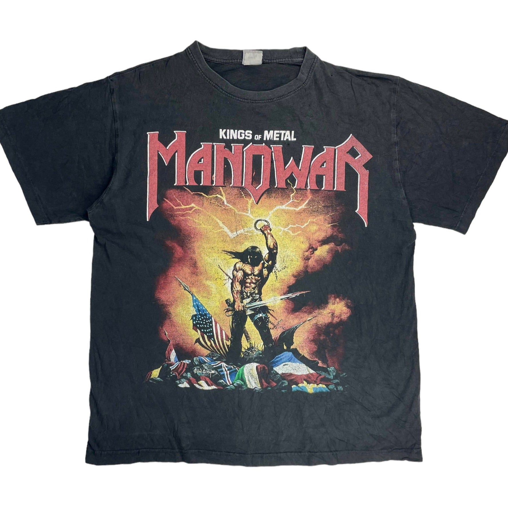 Vintage Manowar 89 "Kings of Metal" Tour T-shirt