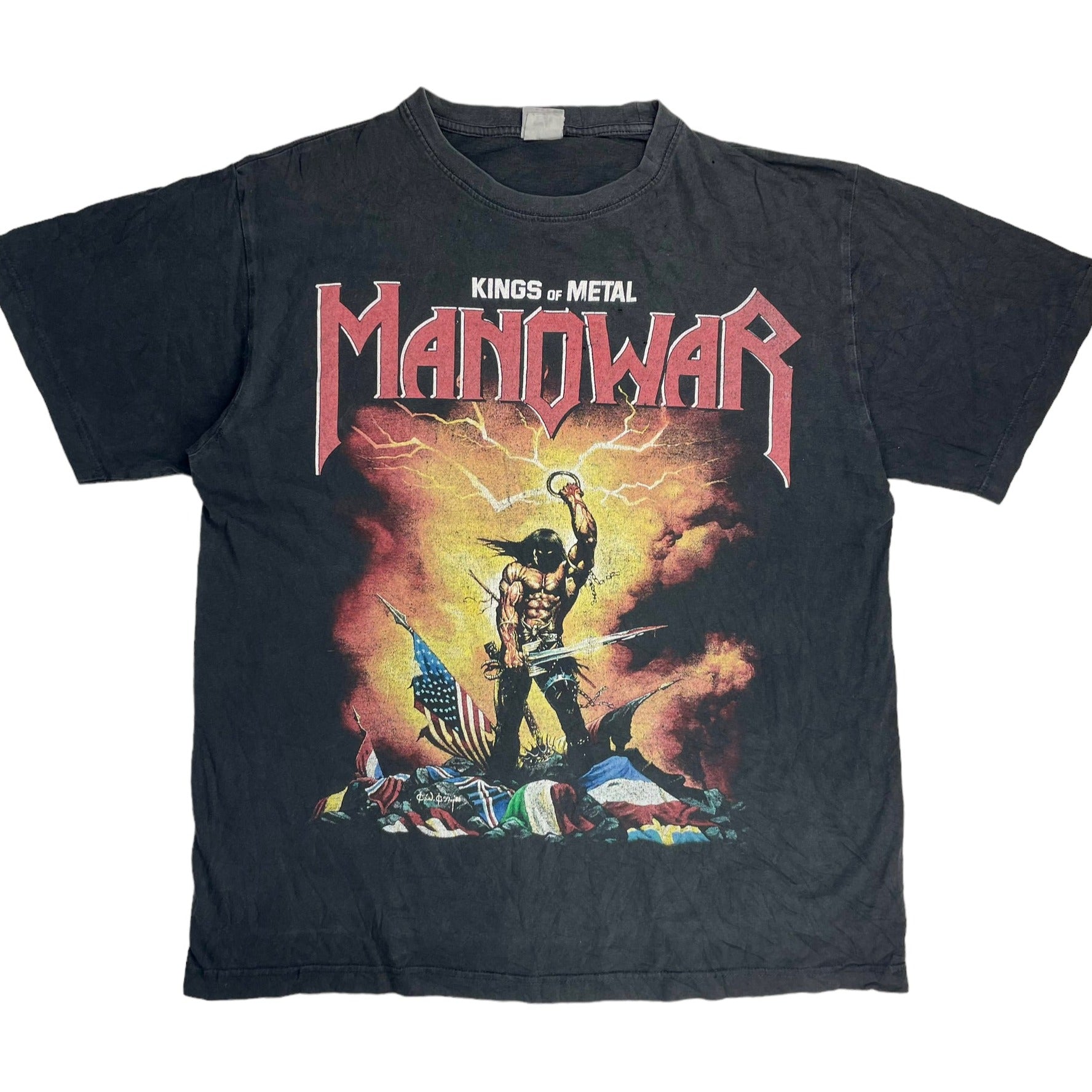 Vintage Manowar 89 "Kings of Metal" Tour T-shirt