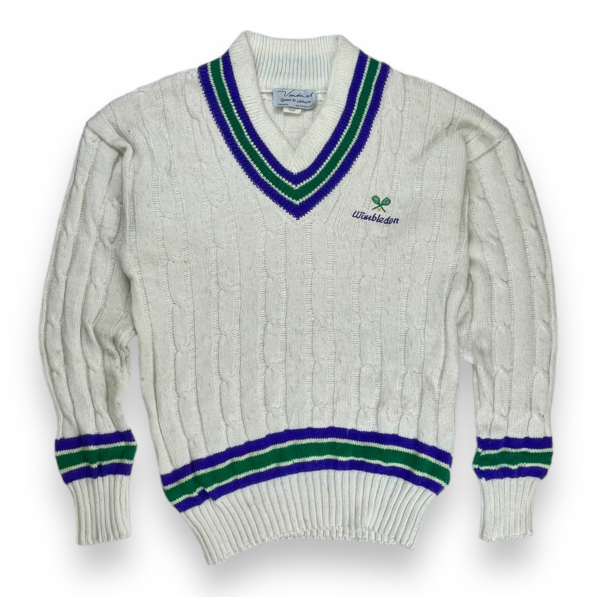 Vintage 80s V-neck Wimbledon Sweater