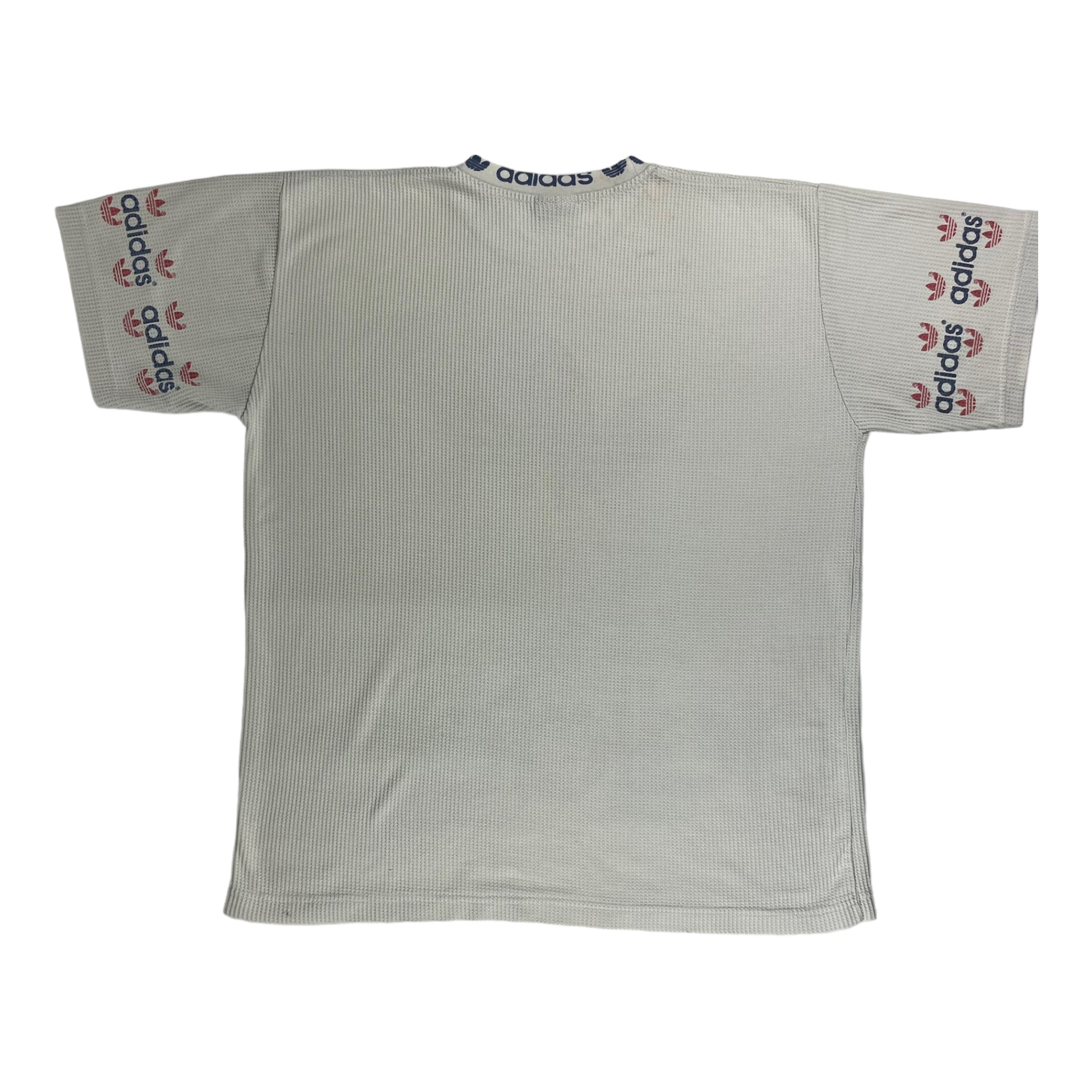 Rare Vintage Adidas Waffle Fabric Logo T-Shirt