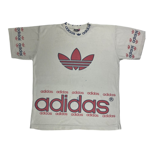 Rare Vintage Adidas Waffle Fabric Logo T-Shirt