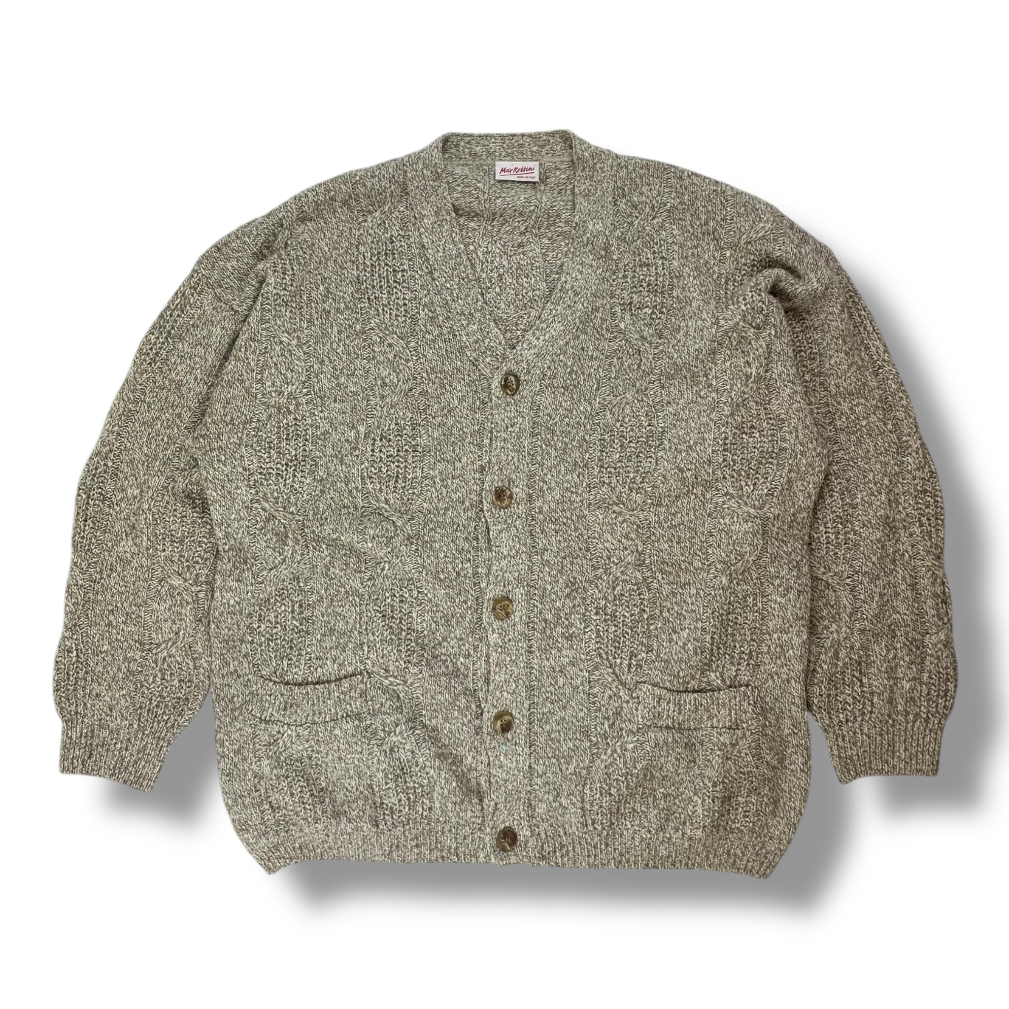 Vintage Cable Knit Placket Cardigan
