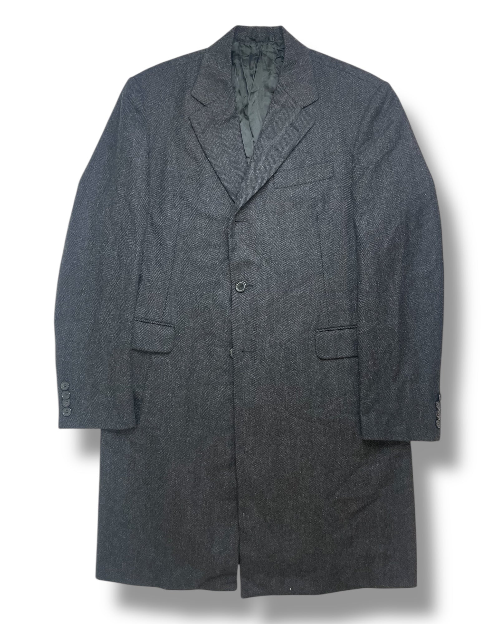 Vintage Herringbone Mens Coat