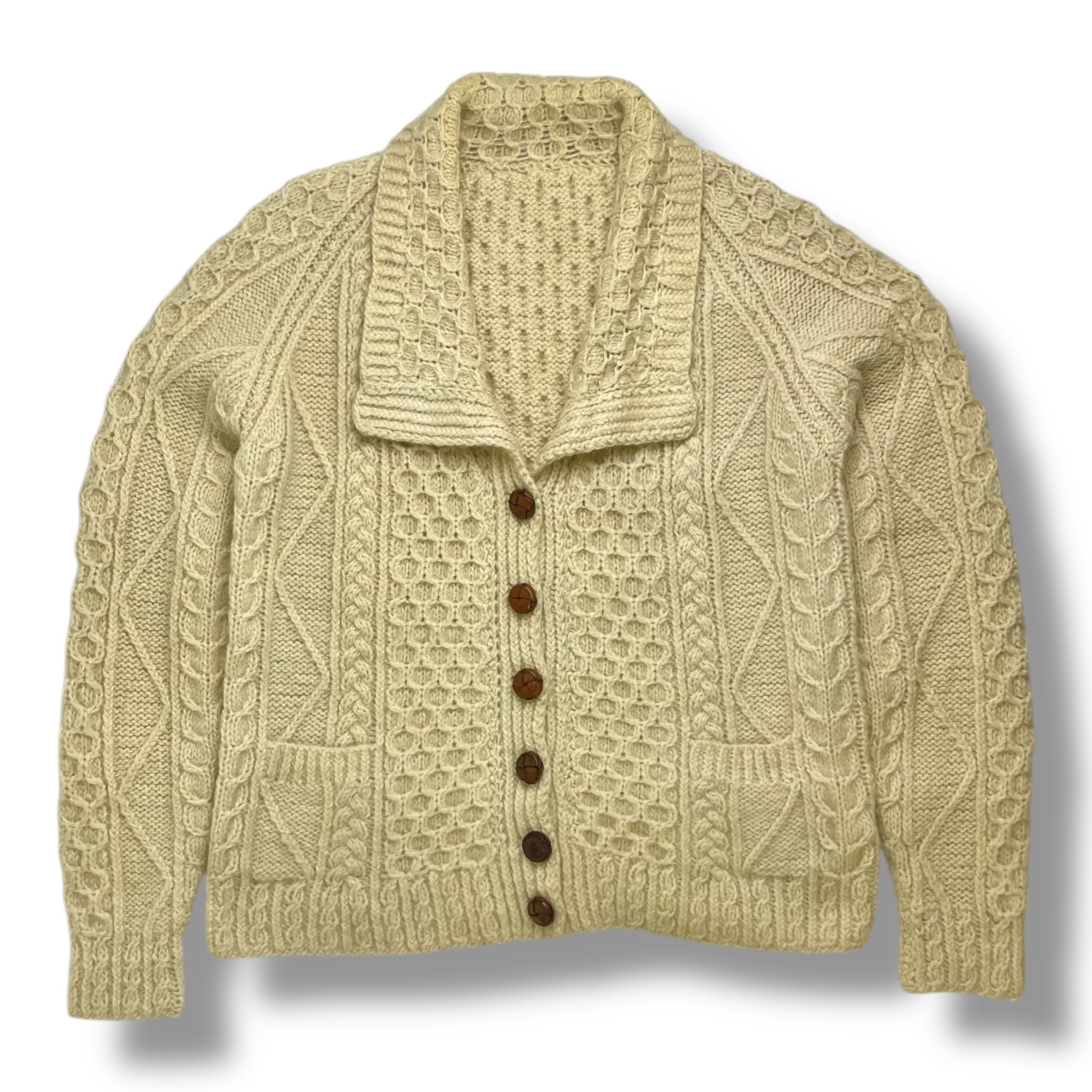 Vintage Aran Cardigan Knit