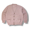 Vintage Knitted Placket Pink Cardigan