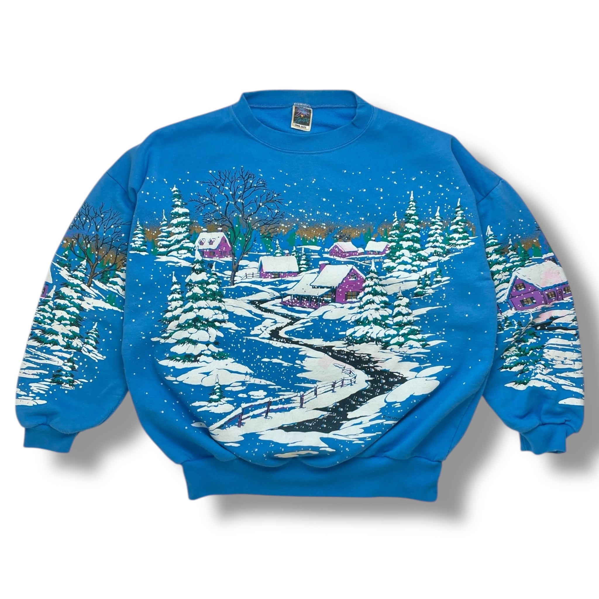 Vintage 90s X-mas All Over Print Sweatshirt