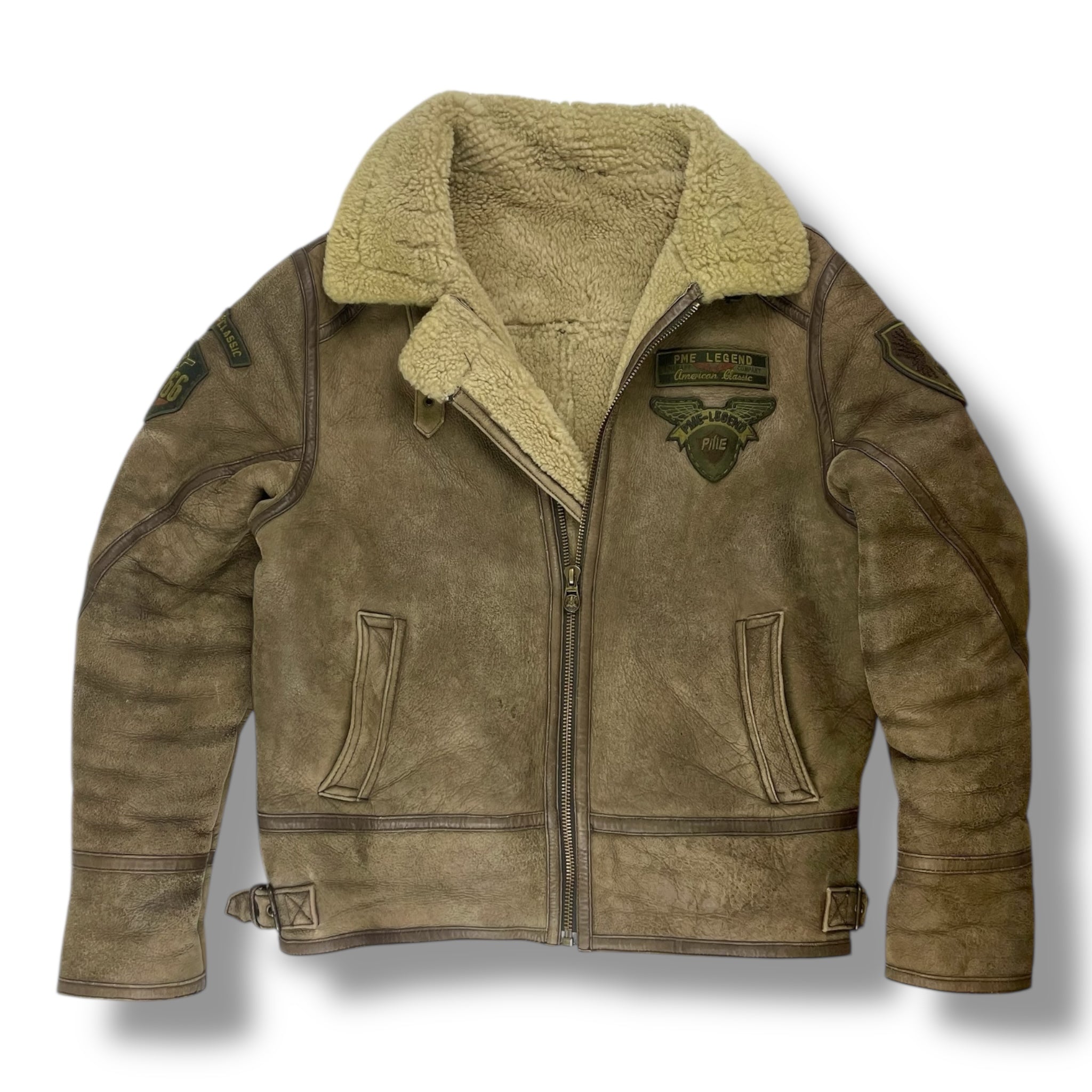 Vintage PME Legend Shearling Colour Bomber Jacket