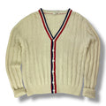 Vintage Cable Knit Placket Cardigan