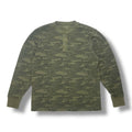 Vintage 00s Forest Waffle-Knit Henley Long Sleeve Tee
