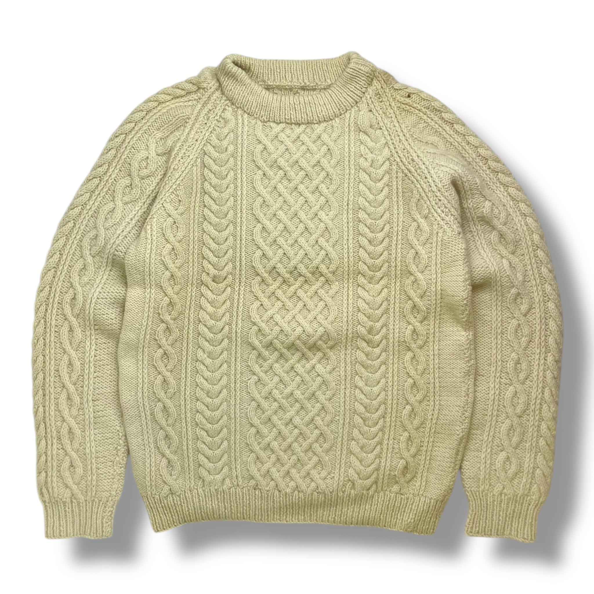 Vintage Hand-knitted Aran Knitted Sweater