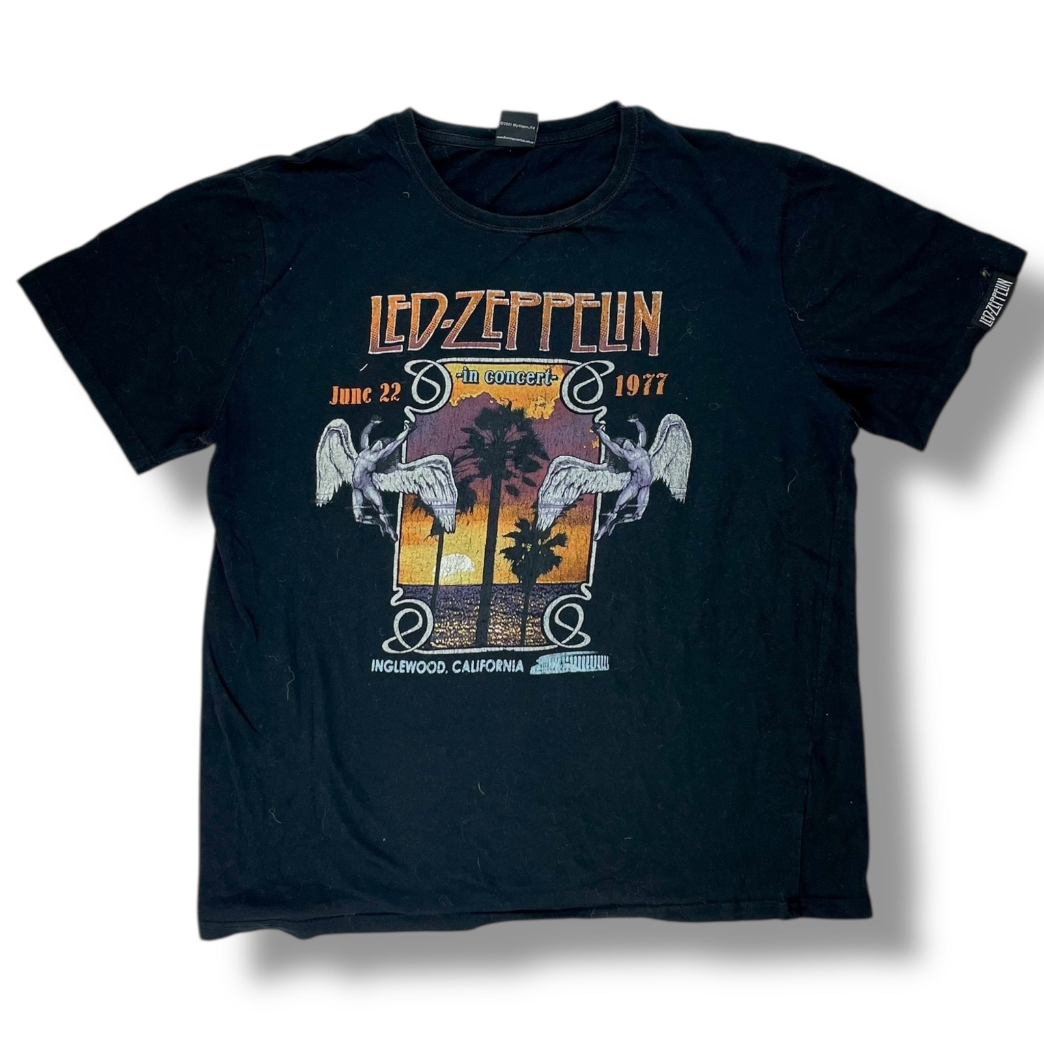 Vintage 00s Led Zeppelin Swan Song Logo Band T-shirt