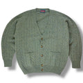 Vintage Cable Knit Placket Cardigan