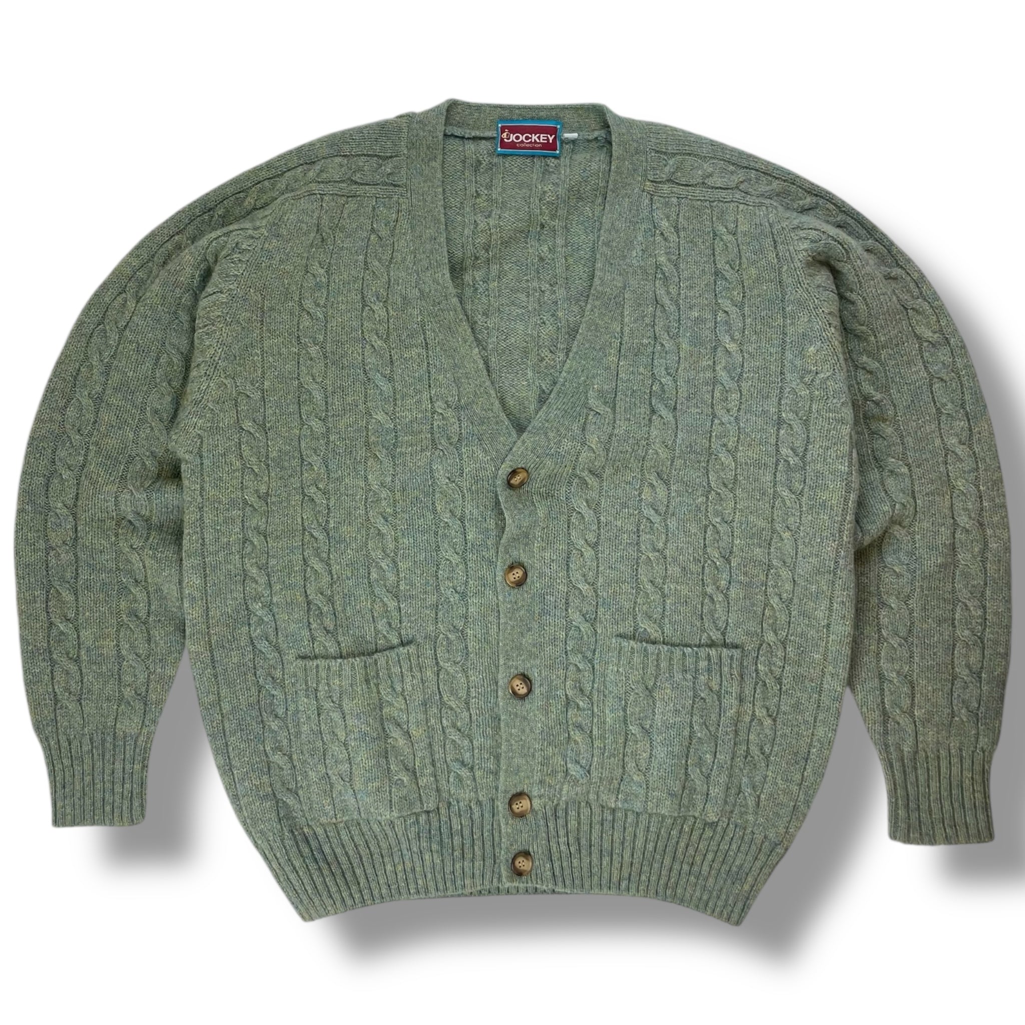 Vintage Cable Knit Placket Cardigan
