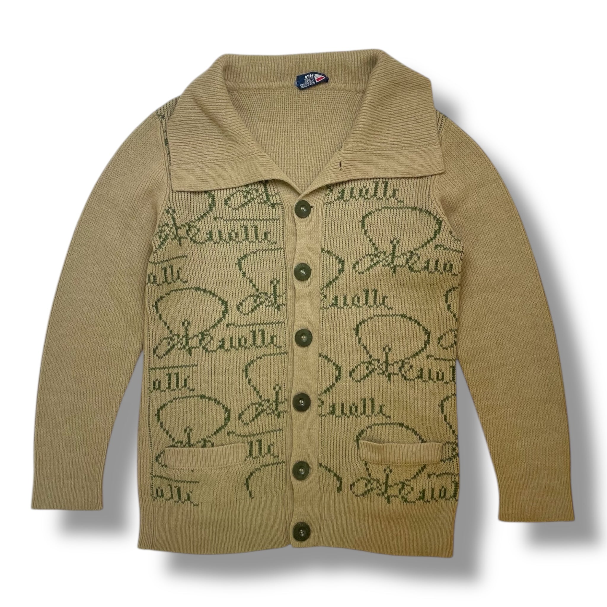 Vintage 80s Knit Fila Cardigan