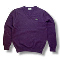 Vintage Lacoste Purple V-Neck Knit Sweater