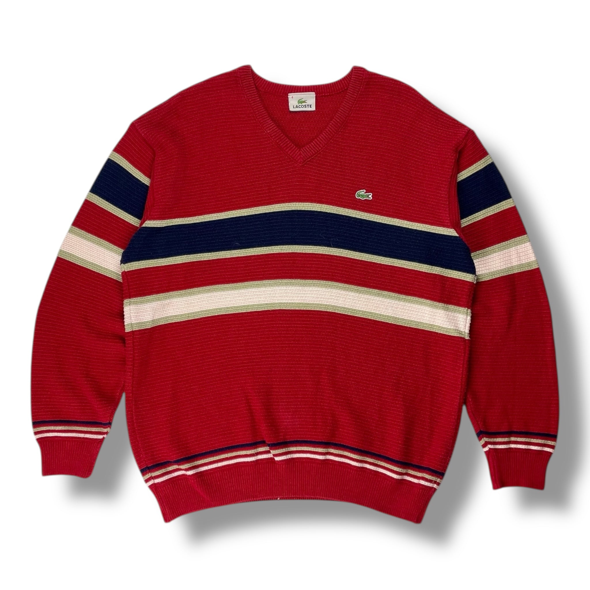 Vintage 80s Lacoste V-neck Knit