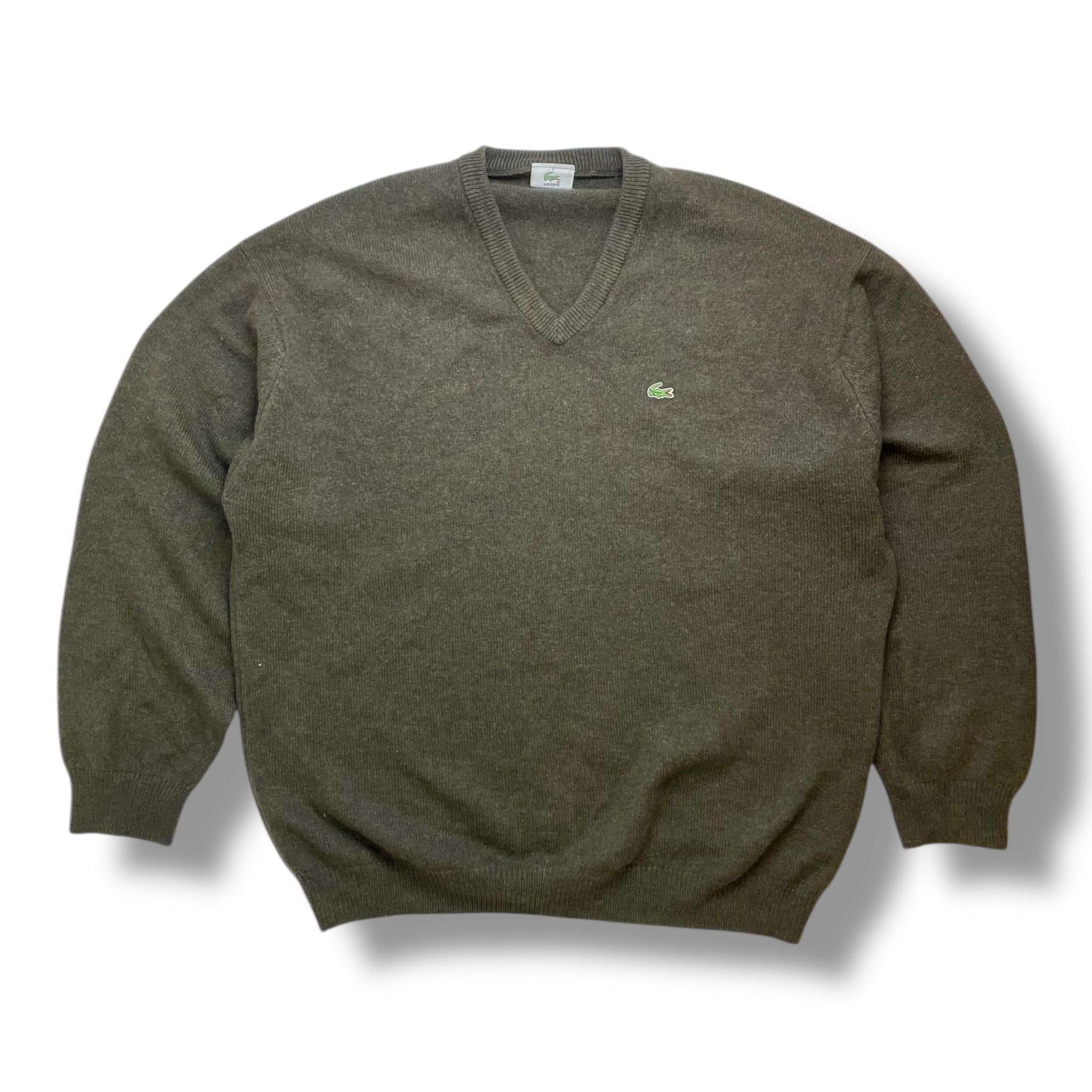 Vintage Lacoste V-Neck Wool Knit