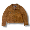 Vintage Suede Leather Jeans Jacket
