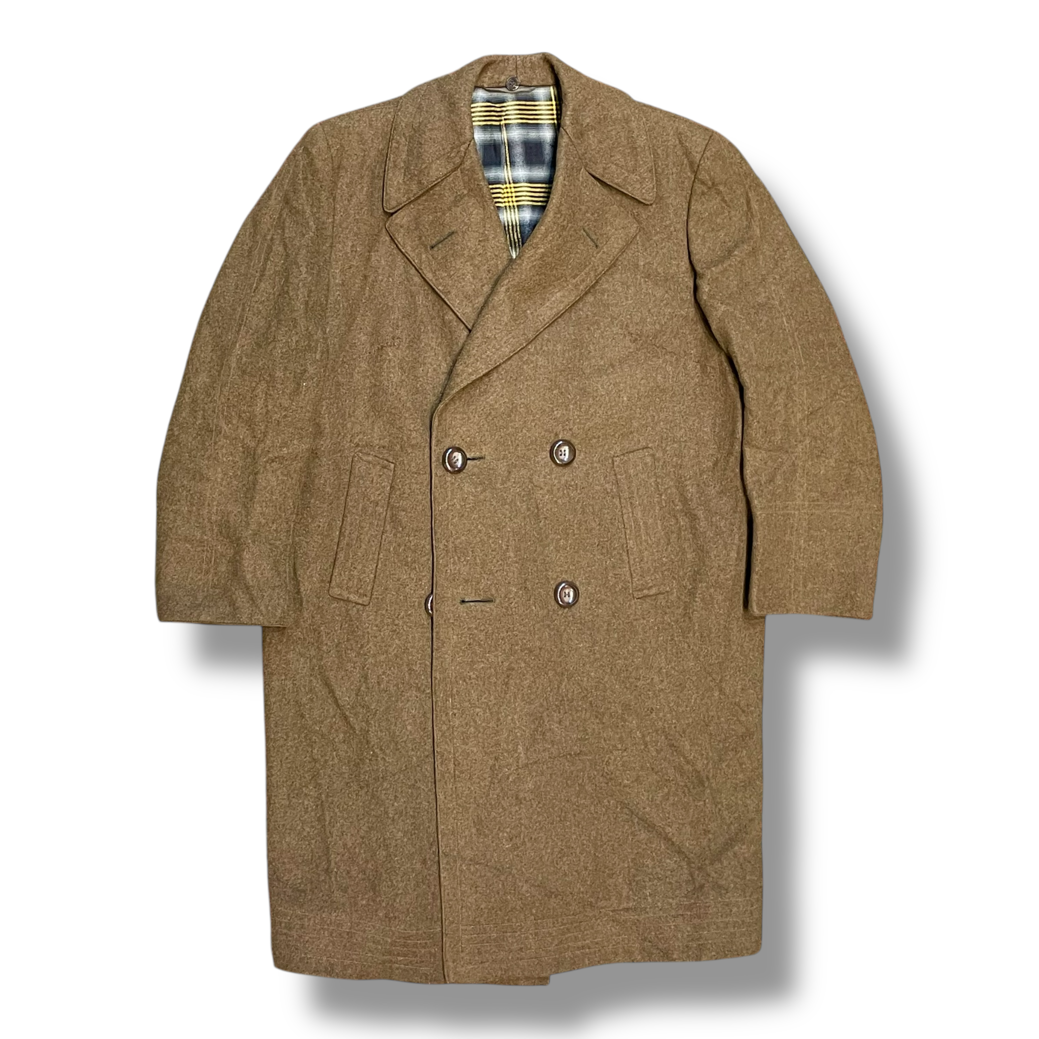 Vintage 1940's Melton Wool Overcoat