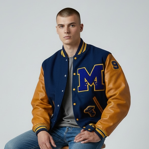 Vintage Spartans Varsity Letterman Jacket