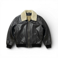 Vintage Leather Bomber Jacket
