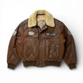 Vintage Leather Bomber Jacket