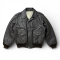 Vintage Leather Bomber Jacket