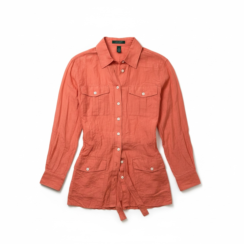 Vintage Ralph Lauren Silk Safari Shirt