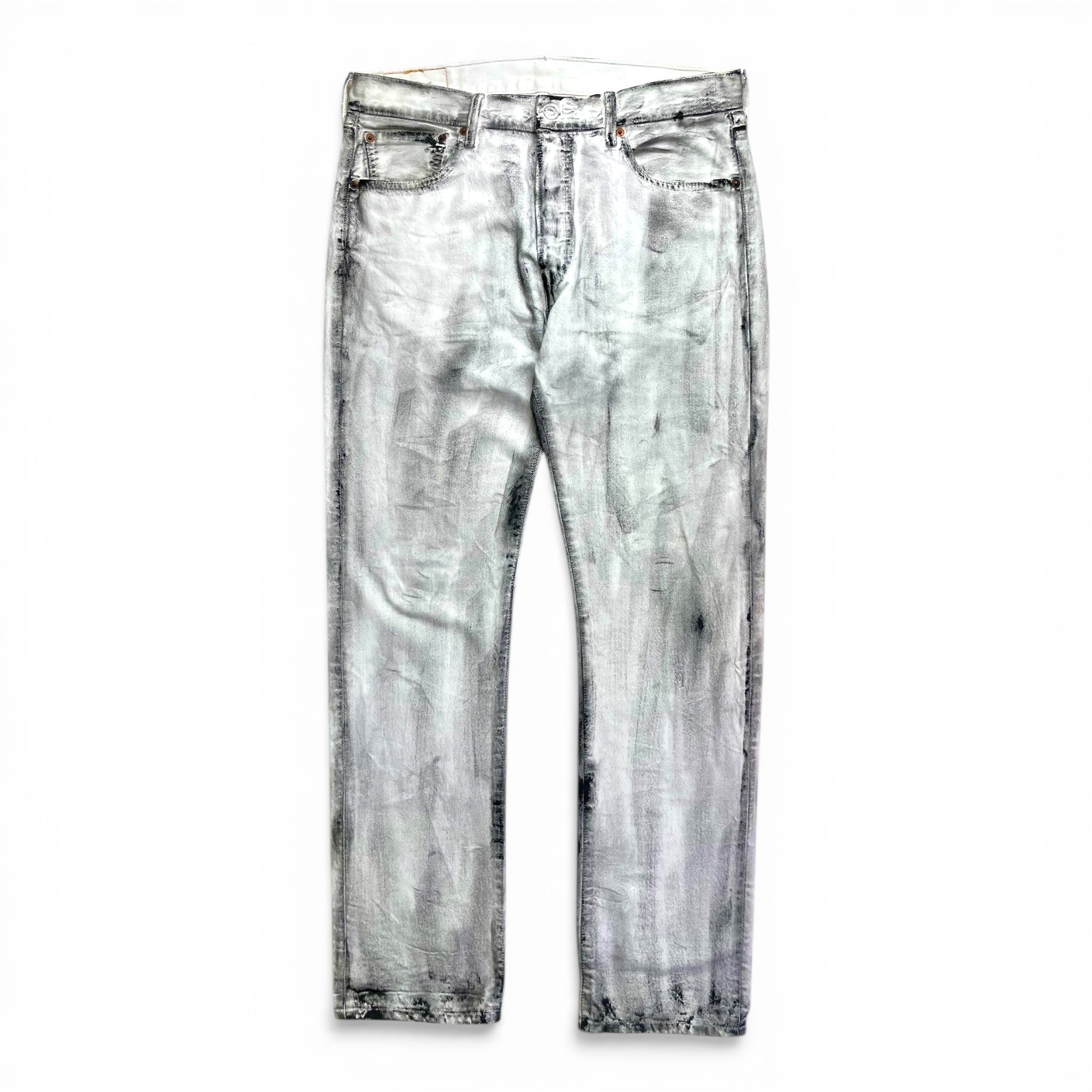 Portayal x 12oz Vintage Upcycled white Levis Jeans