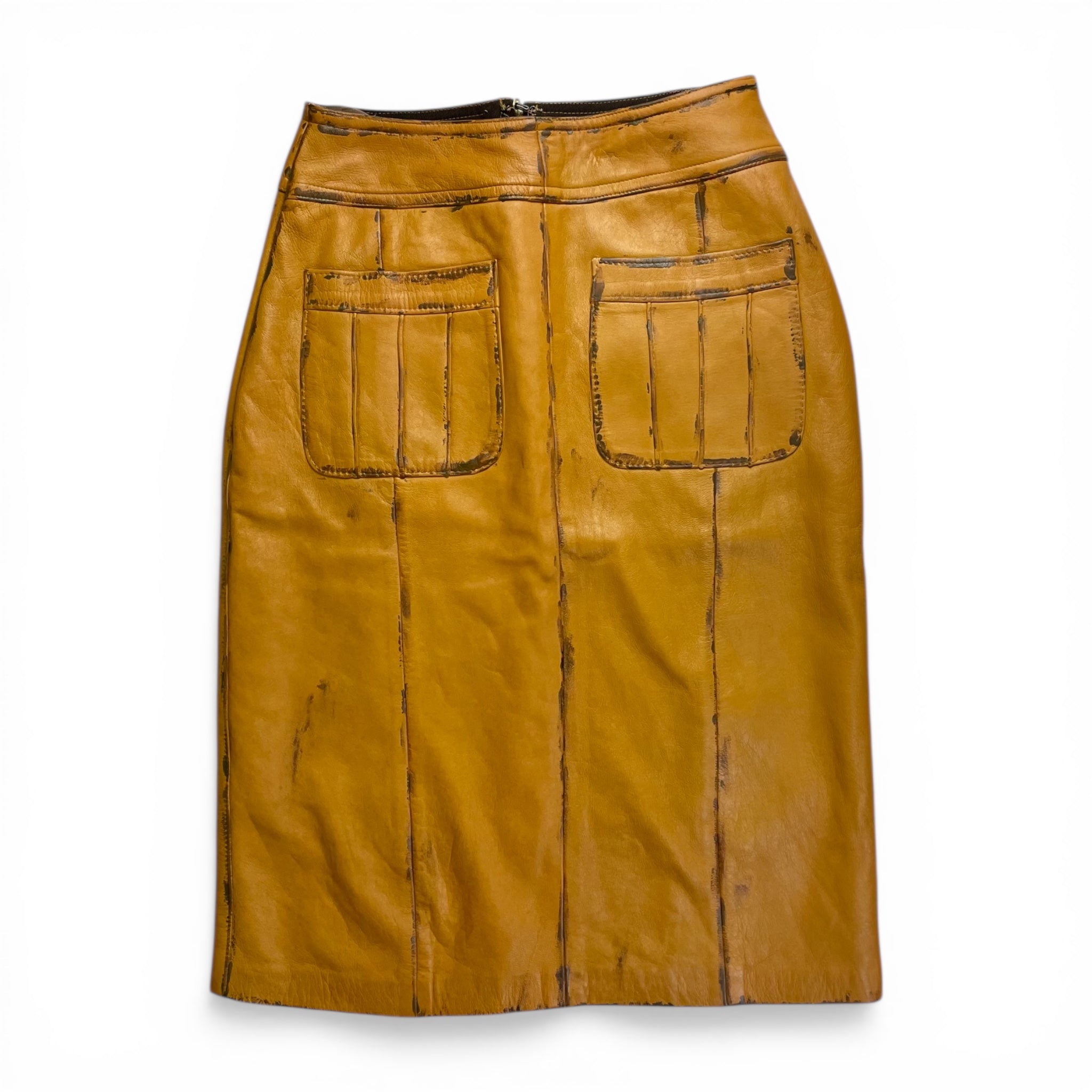 Portayal x 12oz Vintage Upcycled Leather Skirt
