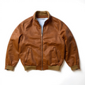 Vintage Leather Bomber Jacket