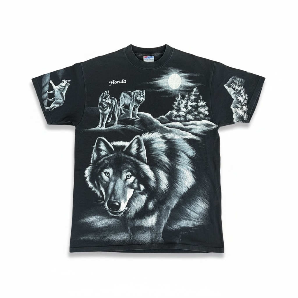 Vintage 90's Wolf Pack Single Stitch T-shirt