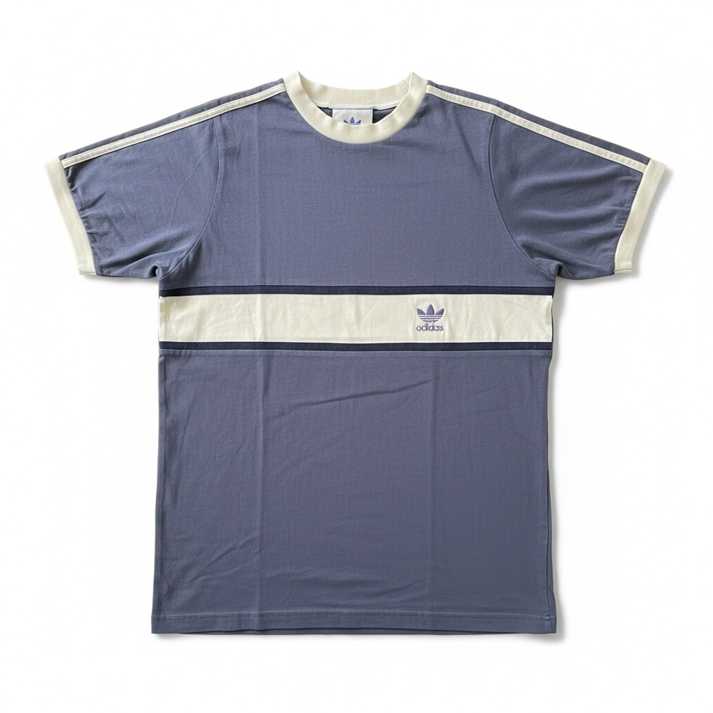 Vintage Adidas Stripes Panel T-Shirt