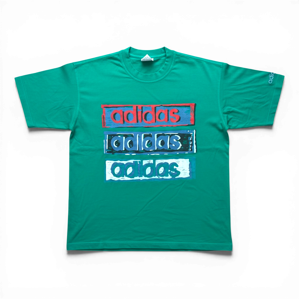 Vintage 90s Spell Out Adidas T-shirt