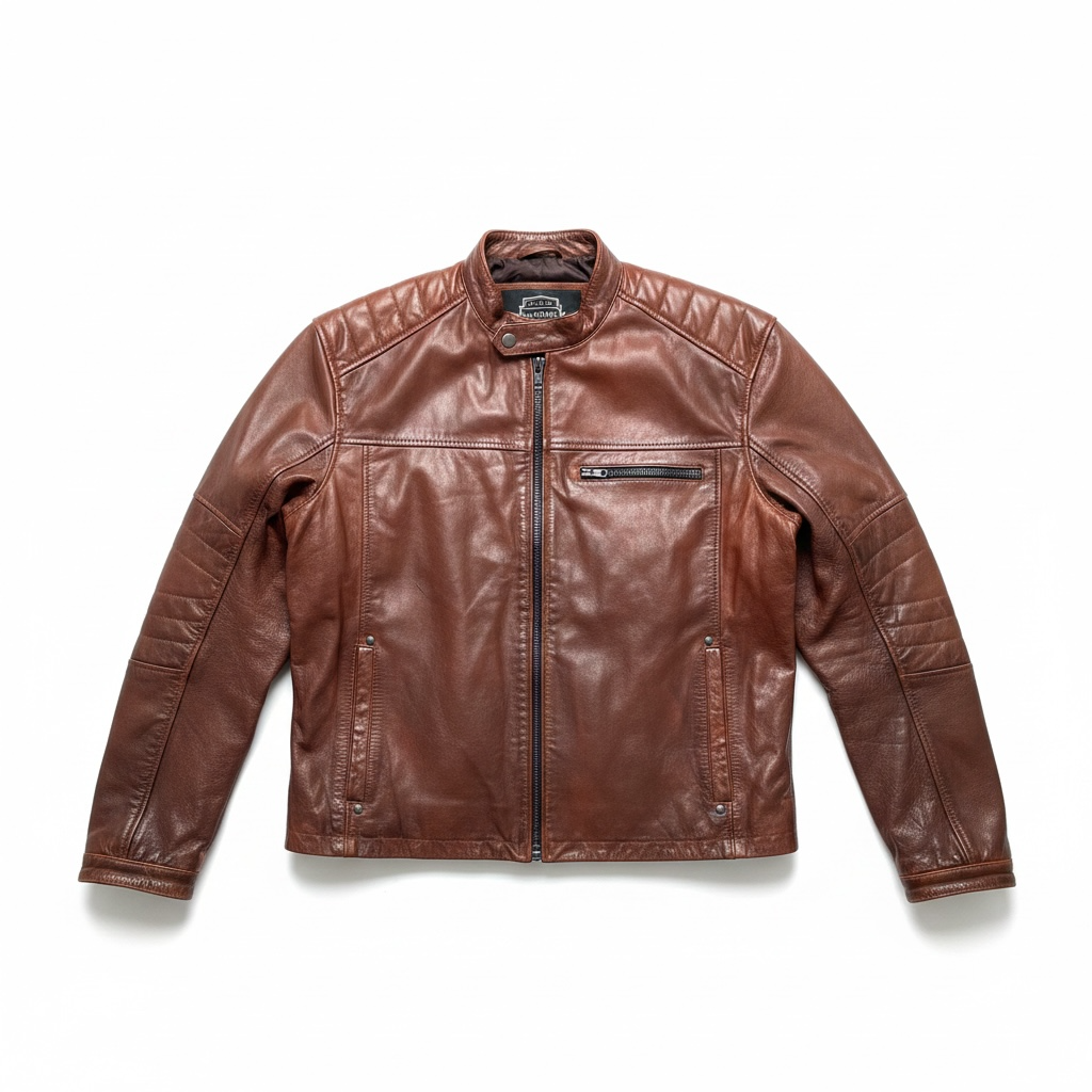 Vintage Leather Biker Jacket