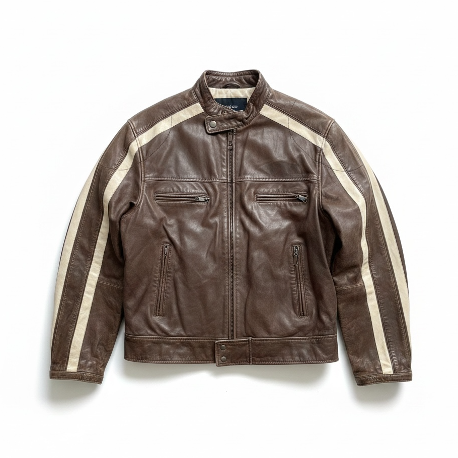 Vintage Leather Motorcycle Jacket