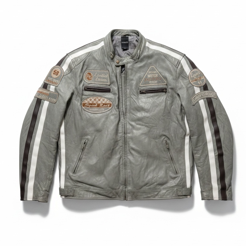 Vintage Leather Motorcycle Jacket