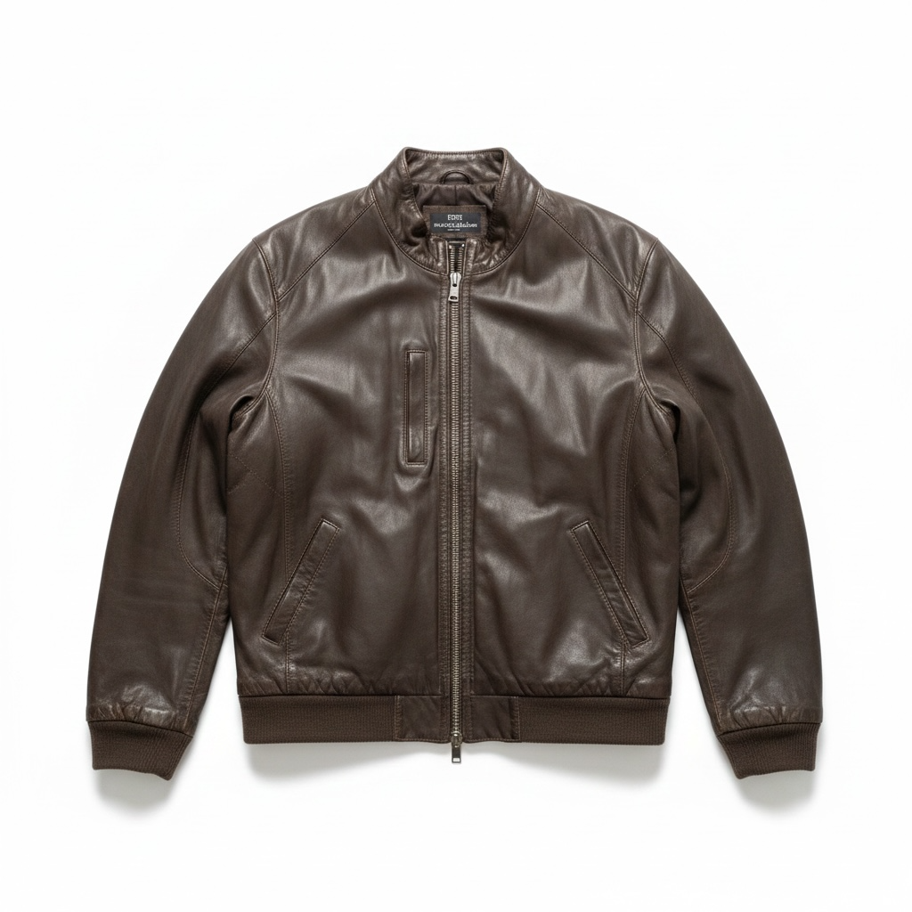 Vintage Leather Bomber Jacket