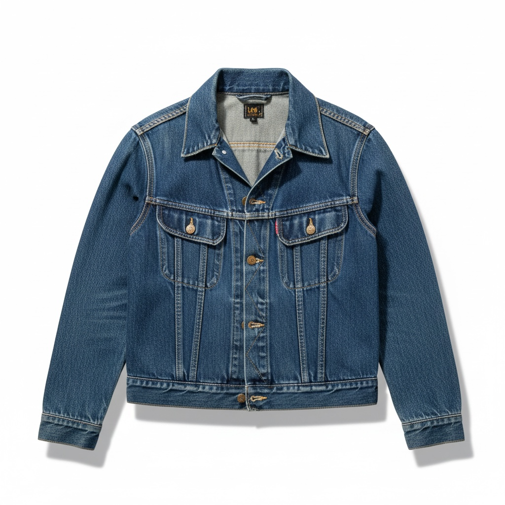 Vintage 1970s Lee Rider Denim Trucker Jacket.