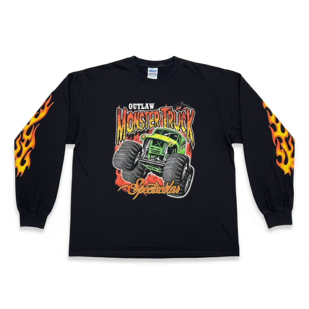 Vintage "Outlaw Monster Truck" long-sleeve T-shirt