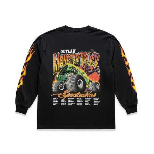 Vintage "Outlaw Monster Truck" long-sleeve T-shirt