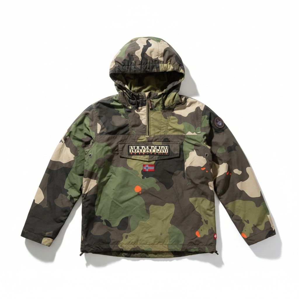 Vintage Napapijri Rainforest Camo Anorak jacket